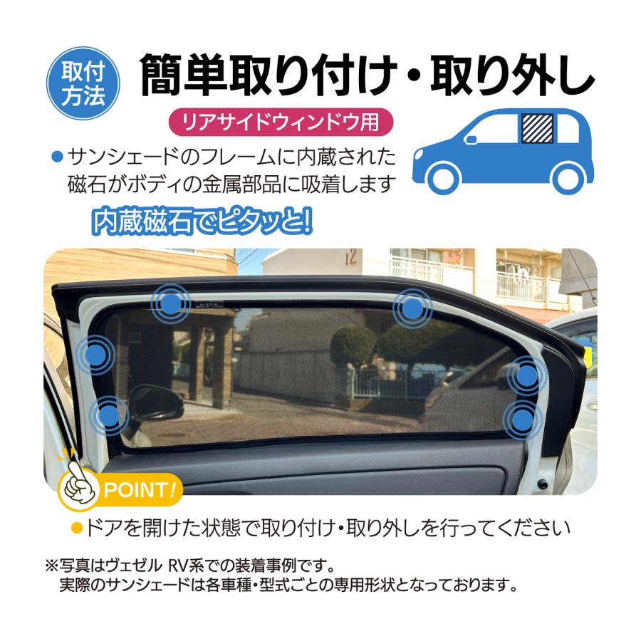 ヴェゼル VEZEL RV系 RU系 専用 メッシュシェード リヤサイド リヤ