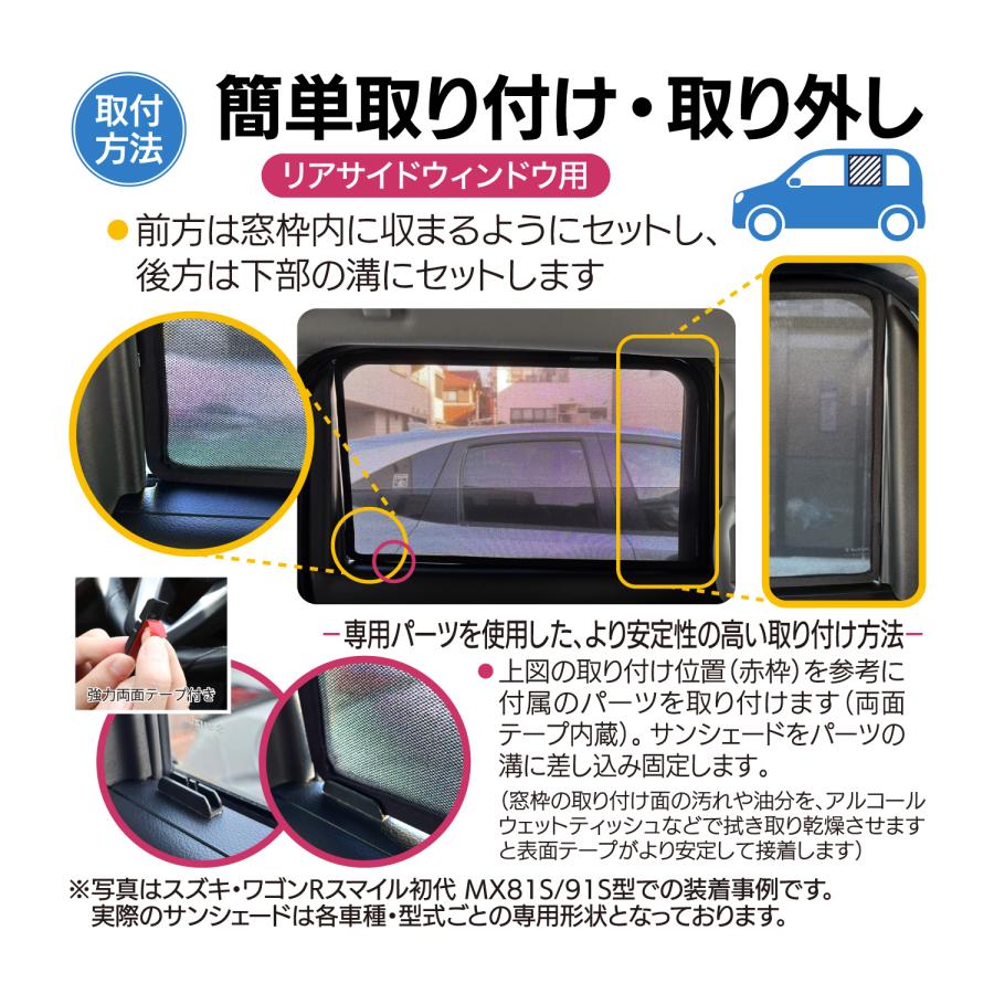 ワゴンRスマイル MX81S / 91S 型 メッシュシェード サイド ウインドウ