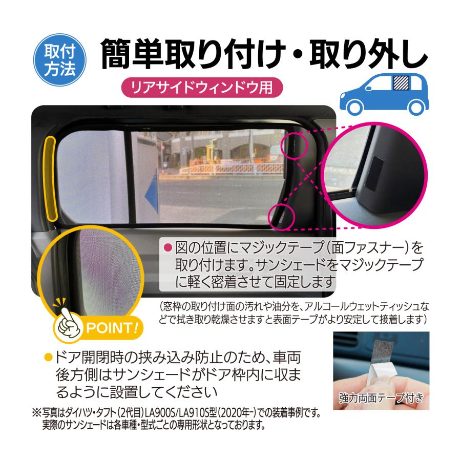 タフト 2代目 LA900S/LA910S型 メッシュシェード サイド ウインドウ