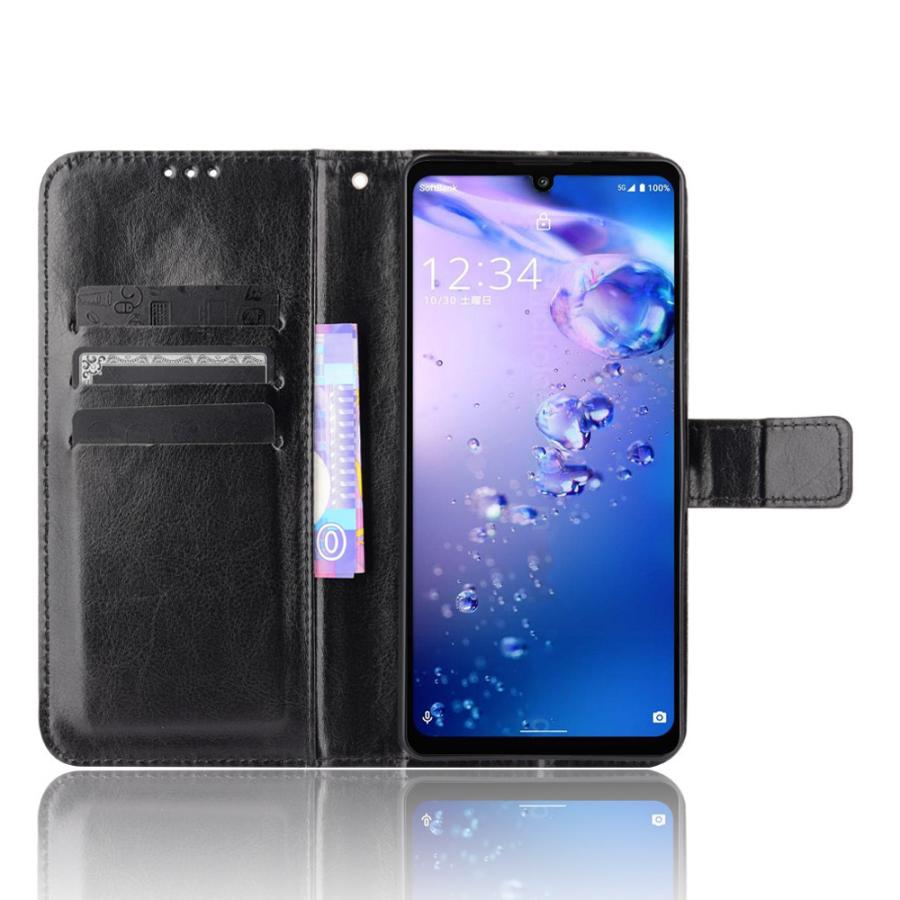 AQUOS zero6 SHG04 ケース カバ ー 手帳 レザー ストラップ フリップ カード収納 スタンド |  | 03