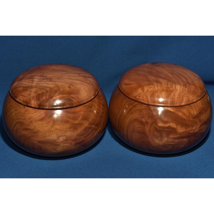 美品！懐志 碁笥 欅 特大 36号 1セット 銘入り 囲碁 碁石入れ