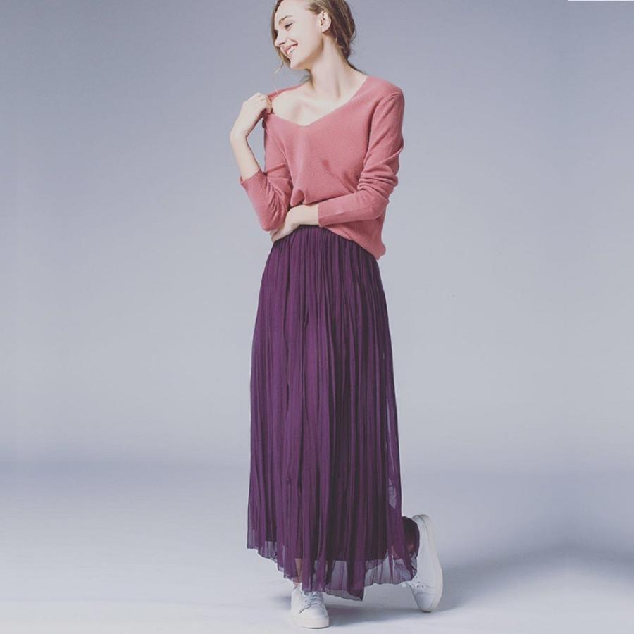 上質カシミヤVネックセーター、ローズピンク系 : 三和軒 - 通販