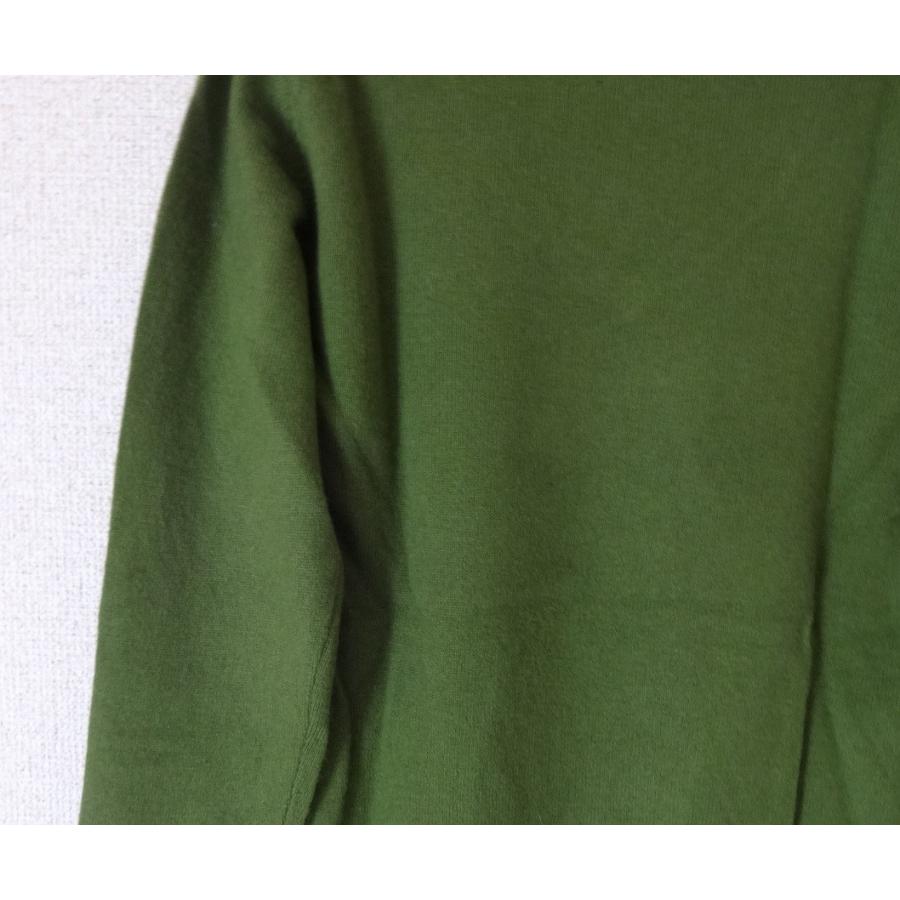 良質カシミヤVネックセーター、上品なモスグリーン系｜miwakenn｜09