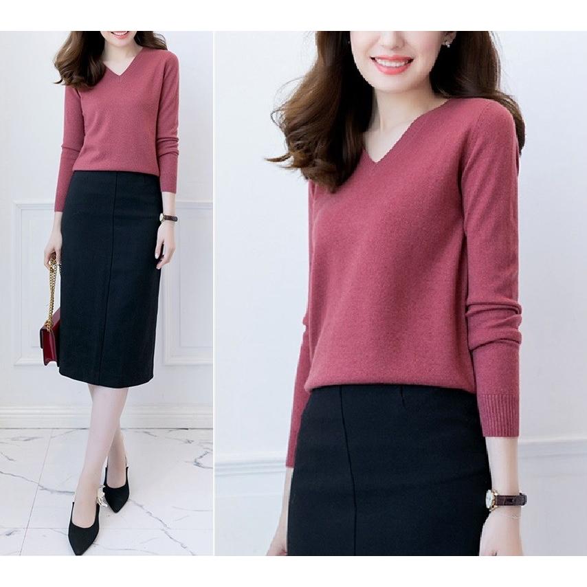 新色カシミヤセーター、Vネックピンク、紫、茶色4色 : 三和軒 - 通販