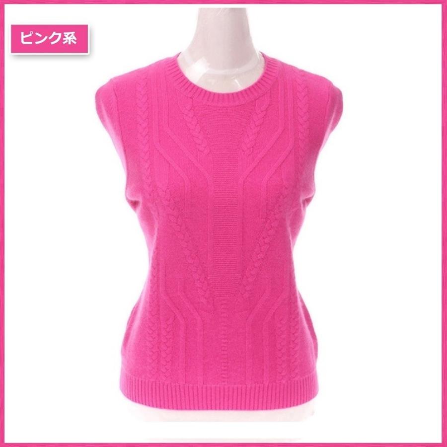 高品質カシミヤケーブル編みセーター、厚編みタイプピンク系｜miwakenn