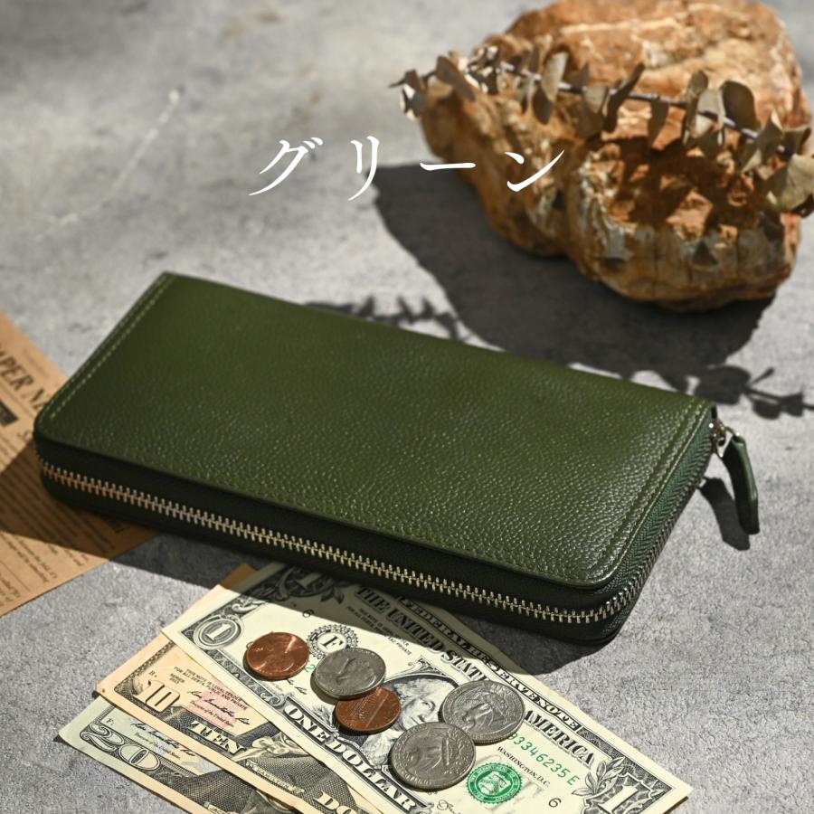 LAZZARO 財布 メンズ 長財布 本革 レザー ラウンドファスナー