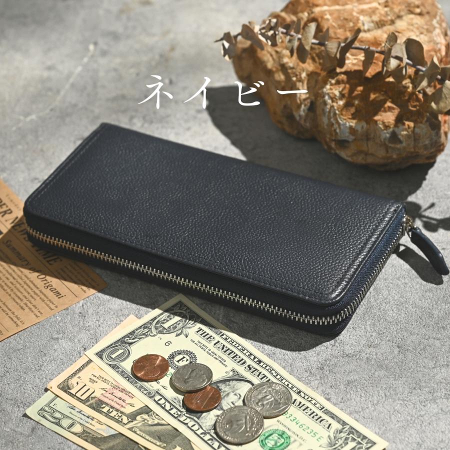 LAZZARO 財布 メンズ 長財布 本革 レザー ラウンドファスナー