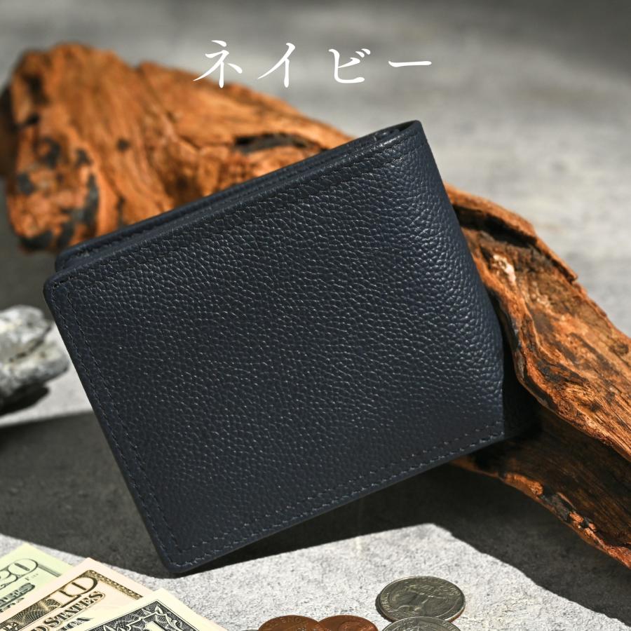 LAZZARO 財布 メンズ 2つ折り財布 本革 レザー カード15枚収納