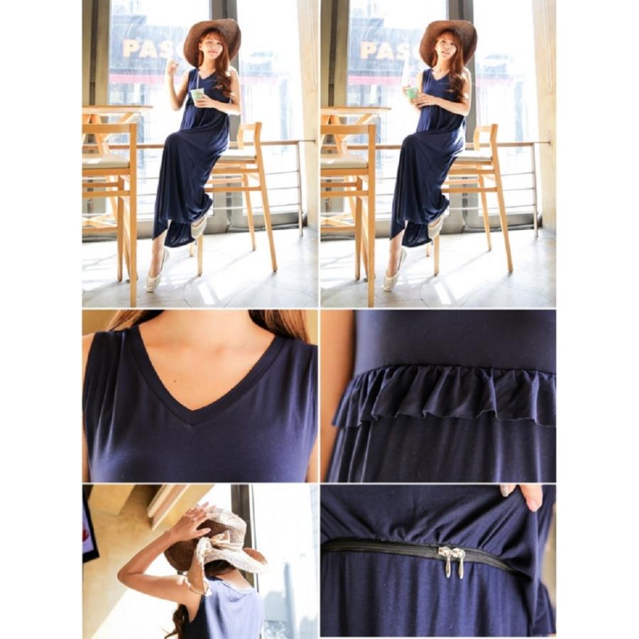 授乳服 マタニティ ワンピース ノースリーブ ロング マタニティウェア マキシ 妊婦服 授乳口 胸フリル 夏 Ymio 005 ミオリ ヤフー店 通販 Yahoo ショッピング