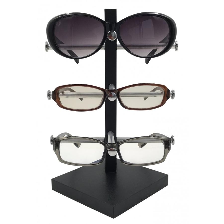 眼鏡スタンド 3本用 メガネ サングラス スタンド 置き ディスプレイ コレクション タワー 収納 アルミ｜miwoli-y｜11