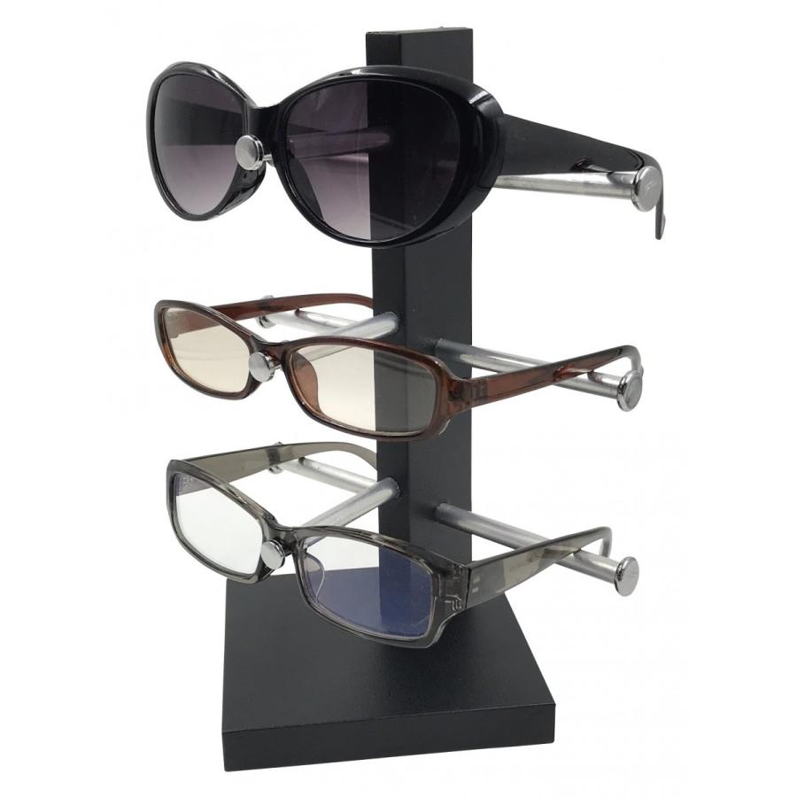 眼鏡スタンド 3本用 メガネ サングラス スタンド 置き ディスプレイ コレクション タワー 収納 アルミ｜miwoli-y｜13