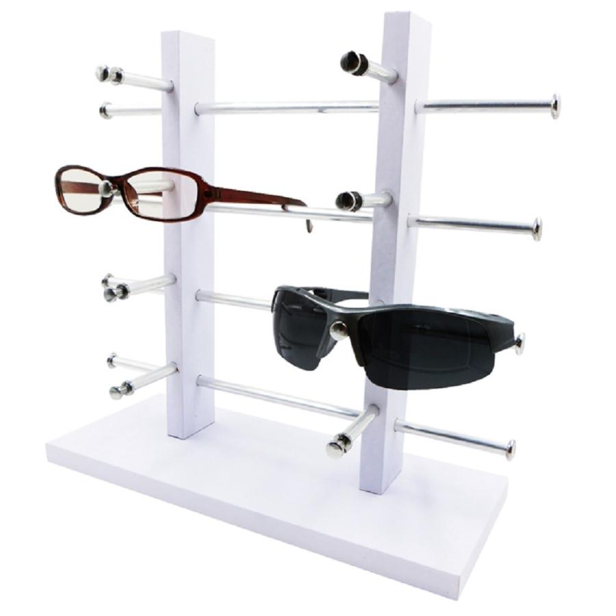 眼鏡スタンド 8本用 メガネ サングラス スタンド 置き ディスプレイ コレクション タワー 収納 アルミ｜miwoli-y｜12