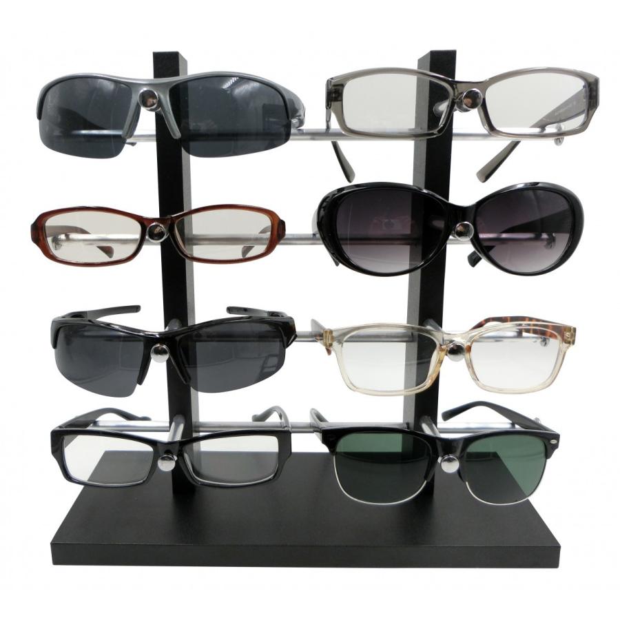 眼鏡スタンド 8本用 メガネ サングラス スタンド 置き ディスプレイ コレクション タワー 収納 アルミ｜miwoli-y｜08