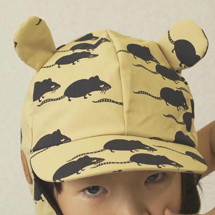 Mini Rodini（ミニロディーニ） キャップ ALASKA EAR BEIGE13 60101