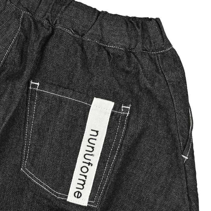 nunuforme ヌヌフォルム ブラックデニムポインテッドデニムパンツ