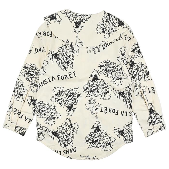 Folkmade フォルクメイド satin print blouse ivoryprint 大人用 F23AW-001 