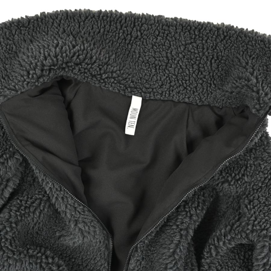 MOUNTEN マウンテン boa zip blouson charcoal MB30-1632b : ミックス 