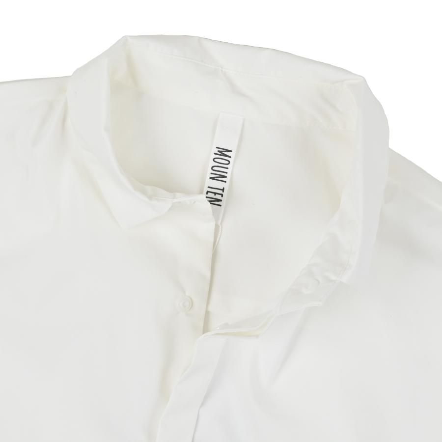 MOUNTEN マウンテン stretch typewriter wide shirt white MS32-1501b 