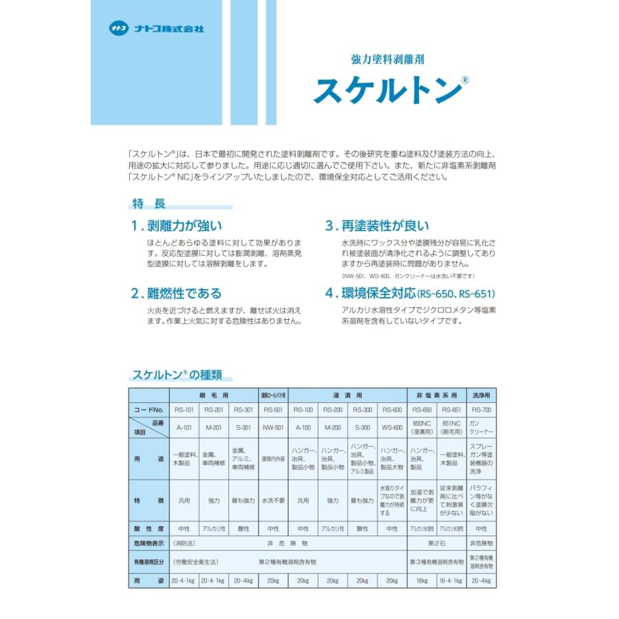 ナトコ　スケルトン　Ａ−１０１　一般ハケ用　1ｋｇ　剥離剤　送料無料※沖縄、離島は除く｜mixingcolornagoya｜02