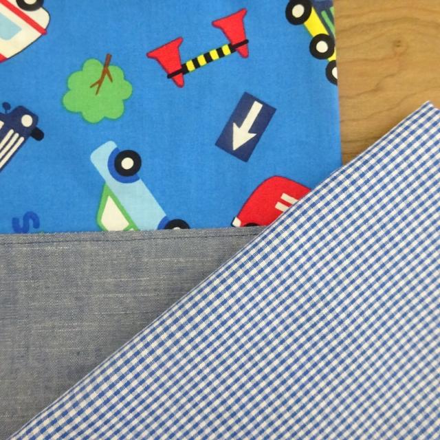 給食セット ナフキン 給食袋 ランチクロス セット 40×60 大判 車柄