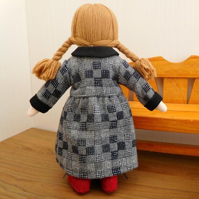 人形用 チェック ウール ロングコート 人形用コート ドール ドール用