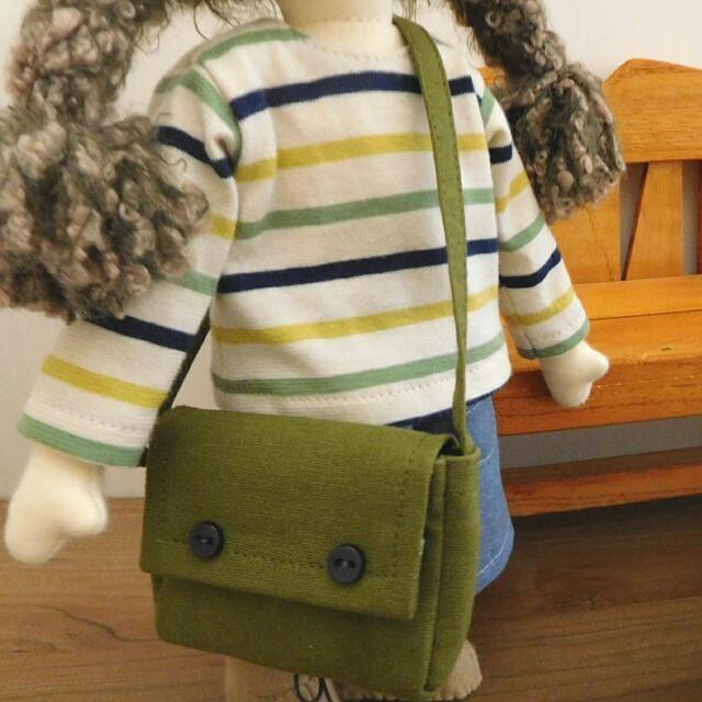 ショルダーバッグ 人形用 ドール用 ドール ベージュ カーキ カーキ