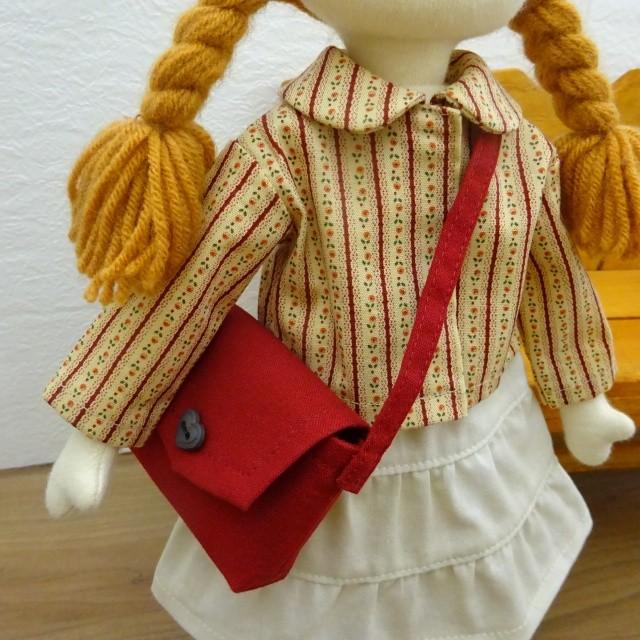 人形用 ショルダーバッグ 赤 ドール ドール用 ミニバッグ : ミックス