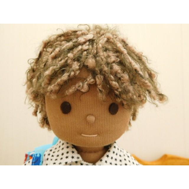 手作り 布製 着せかえ 人形 星柄シャツ 男の子 着せ替え セット 34cm