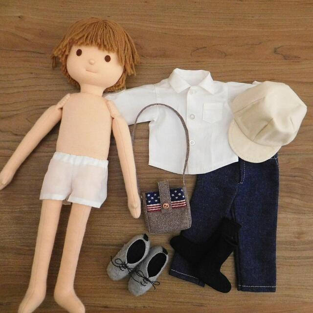 手作り 人形 男の子 白シャツ ジーンズ 着せ替え セット 34cmサイズ T ミックスジャム 通販 Yahoo ショッピング