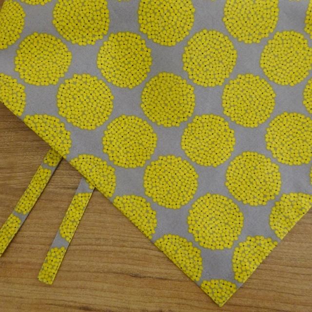 大人用 三角巾 黄色 小花柄 大人用三角巾 レディース おしゃれ