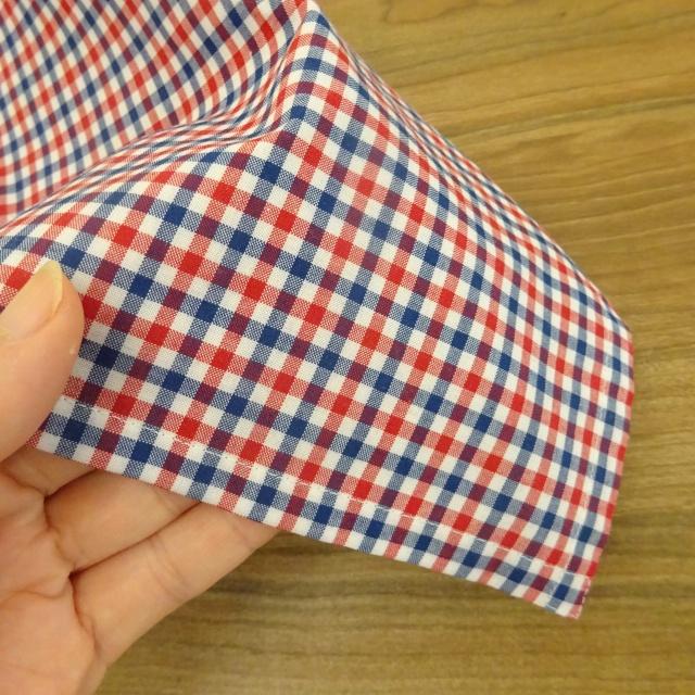 子供用 三角巾 ゴム ゴム付き 子供用三角巾 赤青チェック : ミックス