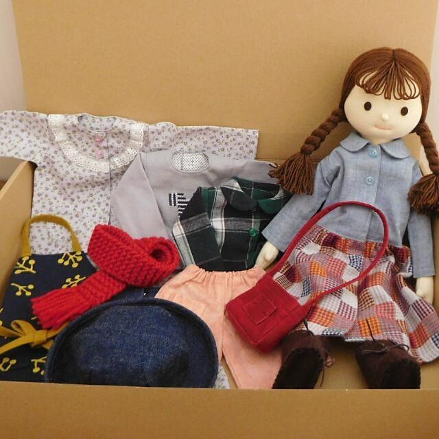 手作り 布製 人形 着せ替え セット ドール 布人形 34cmサイズ AW F