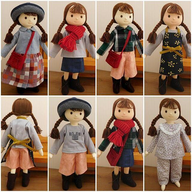 手作り 布製 人形 着せ替え セット ドール 布人形 34cmサイズ AW F 70%