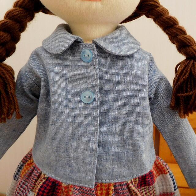 手作り 布製 人形 着せ替え セット ドール 布人形 34cmサイズ AW F 70%