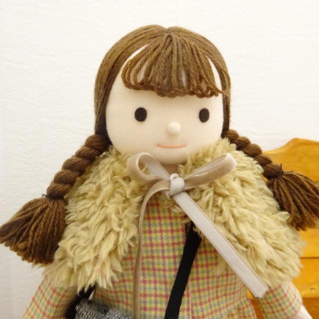 手作り 布製 着せ替え 人形 黄色 チェック ワンピース 女の子 セット 28cmサイズ｜mixjam-store｜11