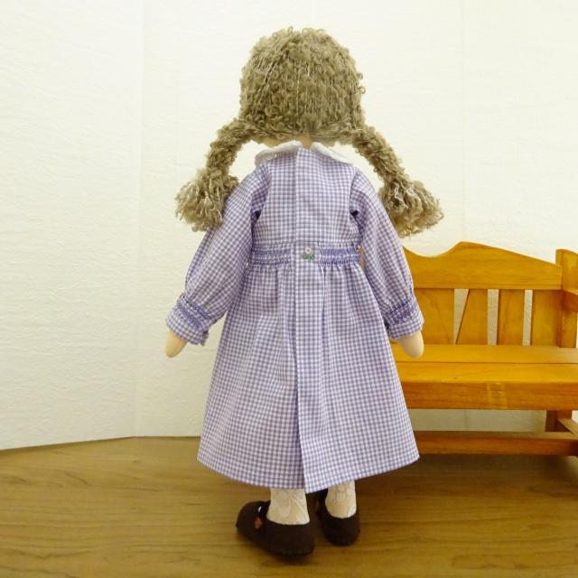 手作り 布製 人形 女の子 着せ替え スモッキング ワンピース 着せ替え人形 34cmサイズ_8