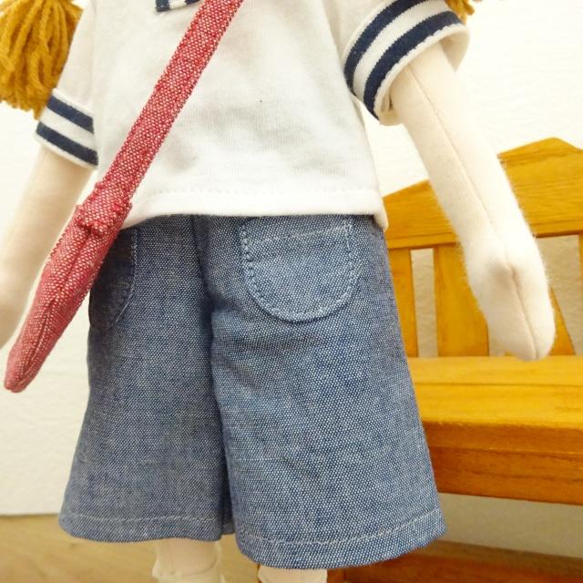 着せ替え人形 白いTシャツ フレアパンツ 女の子 セット 34cmサイズ 手作り ミックスジャムの画像
