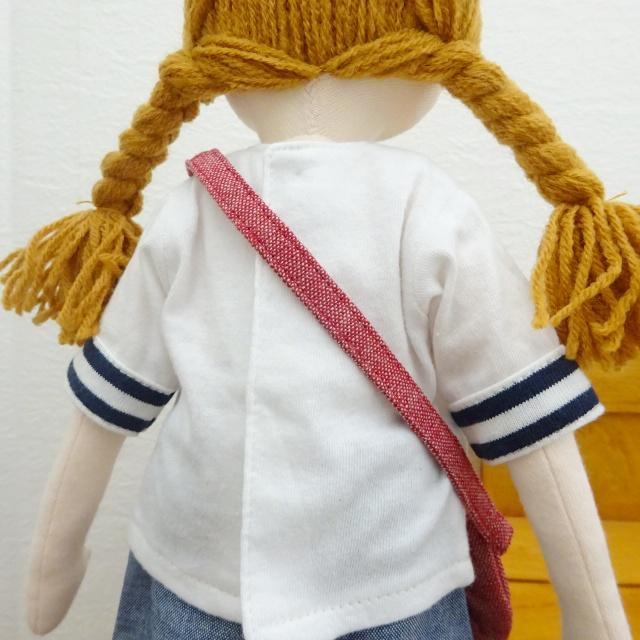 着せ替え人形 白いTシャツ フレアパンツ 女の子 セット 34cmサイズ 手作り ミックスジャムの画像