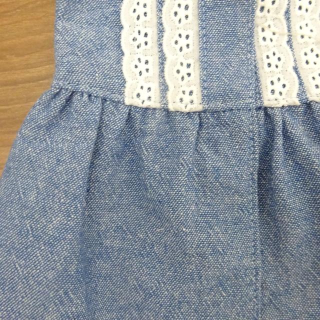 手作り 布製 着せ替え 人形 ブルー ワンピース ピンク マフラー 女の子 セット 28cmサイズ_12