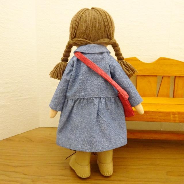 手作り着せ替え人形 手作り 布製 着せ替え 人形 女の子 小花模様 ワンピース セット 布人形