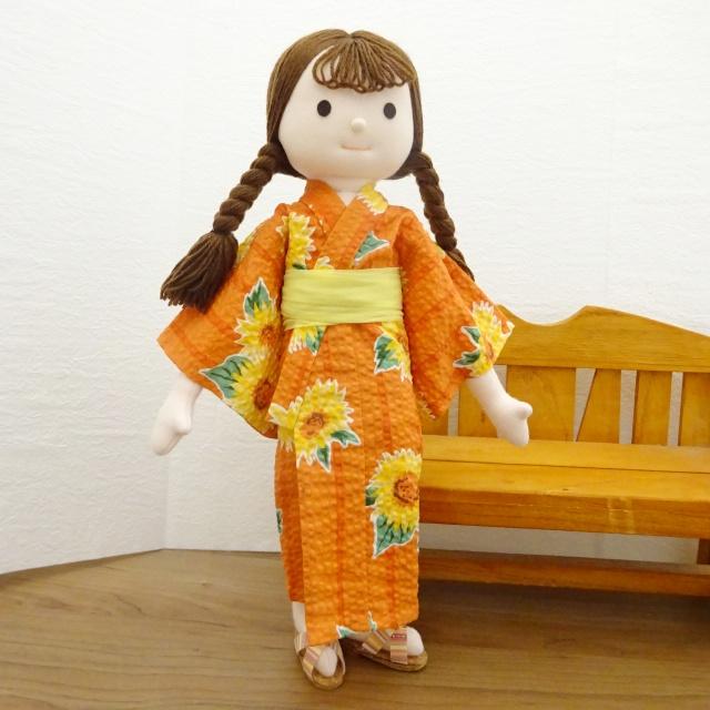 手作り 布製 着せ替え 人形 浴衣 洋服 セット 女の子 34cmサイズ