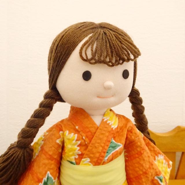 手作り 布製 着せ替え 人形 浴衣 洋服 セット 女の子 34cmサイズ