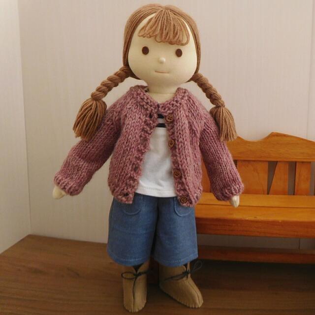人形用 カーディガン ウール 手編み ドール ドール用 : ミックスジャム