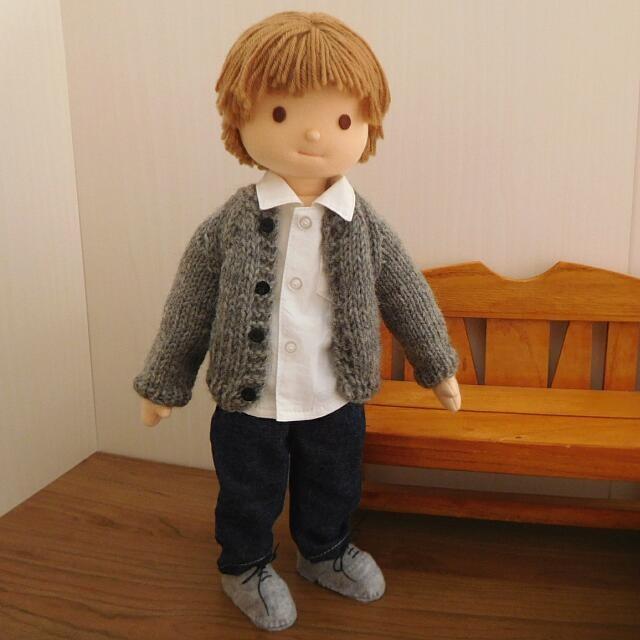 人形用 カーディガン ウール 手編み ドール ドール用 : ミックスジャム