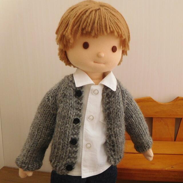 人形用 カーディガン ウール 手編み ドール ドール用 : ミックスジャム