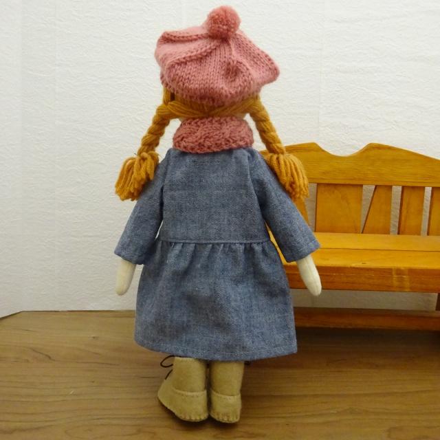 人形用 ベレー帽 手編み オフ ピンク ボルドー ネイビー グレー