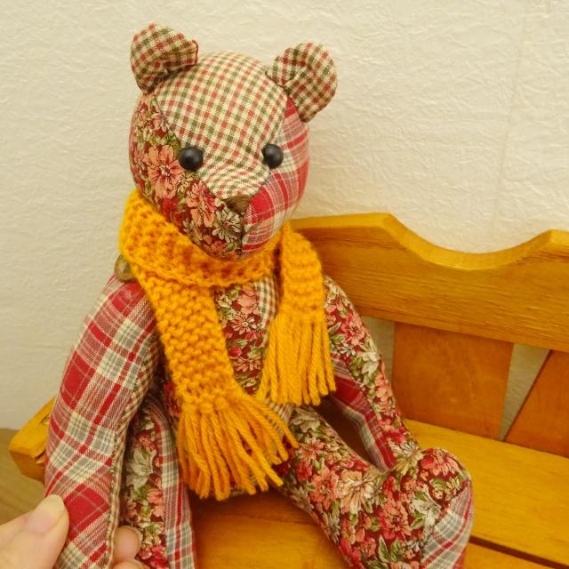 人形 マフラー 橙色 30cm ドール ぬいぐるみ ぬい : ミックスジャム