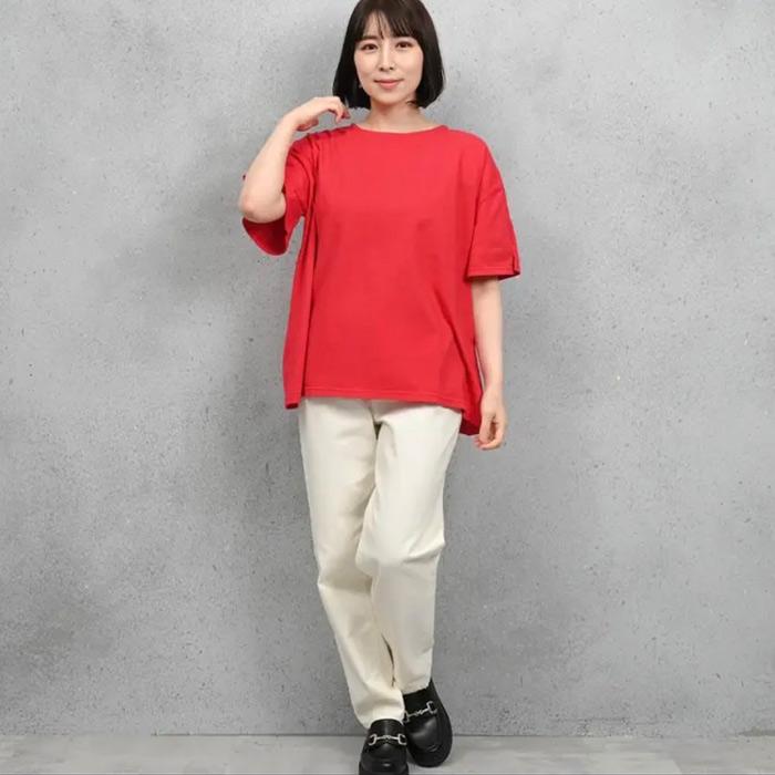 arinomama アリノママ SALE BARGAIN 袖スリット カットソー ピグメント 天竺 無地 シンプル 女性らしい Tシャツ 柔らかい 薄すぎない 厚すぎない 大人コーデ｜mixmotion｜09