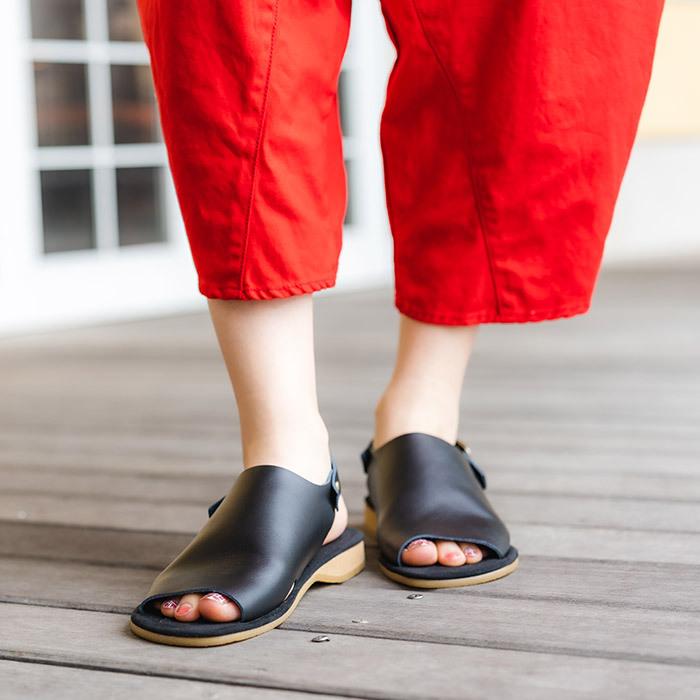 サンダル レディース 本革 日本製 Shake in cloak シェイクイン