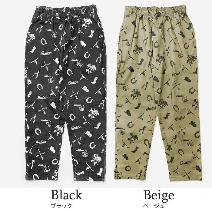 テーパードパンツ メンズ ゆったり レディース Indian インディアン ウエストゴム アメカジ ストレッチ ツイル おしゃれ カジュアル コットン MIXMOTION ミック | INDIAN | 01